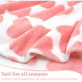 thumbnail image 5 of Strawberry Cow Print Blanket Soft Fleece Flannel Lightweight Pink Cow Blankets, 5 of 5