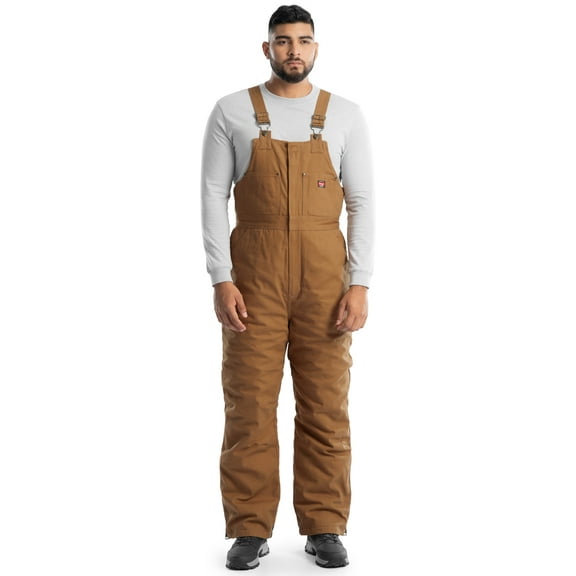 Wrangler Workwear Men's Insulated Heavy Duty Flex Duck Work Bib Overall, Size S-3XL