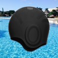 thumbnail image 3 of Sombrero de natación de silicona para el cabello rgo, protección para los oídos, sombrero de natación para mujeres y hombres, mantiene el cabello se Negro Baoblaze Equipo de natación, 3 of 8