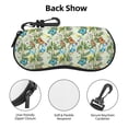 thumbnail image 3 of KLL Meadow Plants And Butterflies Print Eyeglass Case for Men & Women's Classy Travel Eyewear Holder Case Zipper Eyeglasses Case With Hook, 3 of 6