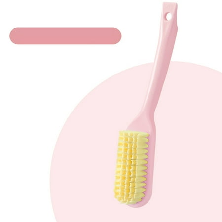 

Vocy Crevice Cleaning Brush Commodity Store Strong Decontamination Brush Household Multifunctional Elbow Shoe Brush Long Handle Soft Cleaning Brush Pink