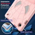 thumbnail image 6 of ELEHOLD Kids Case for Samsung Galaxy Tab A8 10.5 (2022), Heavy Duty Rugged Cover with Foldable Kickstand Crossbody Shoulder Strap Shockproof Full Body Protection Case (X200/X205),Rosegold, 6 of 6