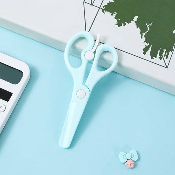 Naittoop Clearance 2024! Childrens DIY Crafts Plastic Scissors Students Do Not Hurt Hands Resilient Scissors Kindergarten Round Head Wrapped Edges To Save Energy Scissors