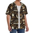 thumbnail image 2 of Xecao coffee shop house Men's Casual Short-sleeved Shirt, a button-up collared shirt with a pocket-4X-Large, 2 of 5