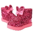 thumbnail image 5 of JAJAHO Girls Glitter Snow Boots Sparkly Sequins With Cute Rabbit Ears Design Ankle Boots For Winter Insulated Fuzzy Lining Comfortable Shoes, 5 of 5