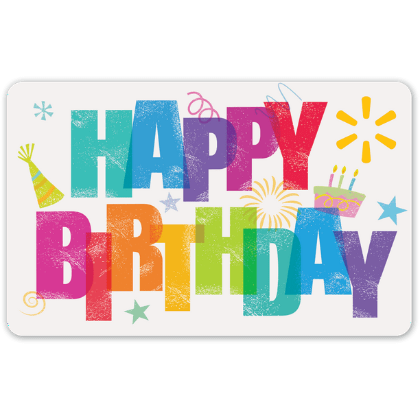 Bright Happy Birthday Walmart Gift Card
