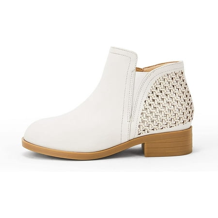 

Girls Ankle Boots Slip On Perforated Almond Toe Western Booties For Toddlers/Little Kids/Big Kids