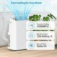 thumbnail image 2 of Missky 15000 BTU Portable Air Conditioner, Stand up AC Unit with Remote Control & Window Kit for Rooms up to 850 Sq.ft, White, 2 of 10