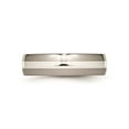 thumbnail image 2 of Ladies or Mens 6mm Comfort Fit Titanium Wedding Band Ring with Sterling Silver Inlay, 2 of 4