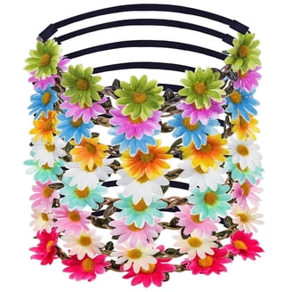 Flower Crowns For Women,12PCS Multicolor Daisy Flower  display picture 3