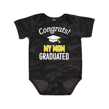 

Inktastic Congrats! My Mom Graduated with Cap Gift Baby Boy or Baby Girl Bodysuit