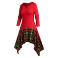 thumbnail image 2 of Rosegal Plus Size Plaid Asymmetric Midi Dress, 2 of 5
