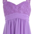 thumbnail image 6 of inhzoy Junior Kids Chiffon Lace Bridesmaid Flower Girl Dress Lavender 10, 6 of 8