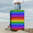 thumbnail image 3 of Lsque Colorful Glitter Rainbow Printed Luggage Cover, Travel Luggage Protector,Scratch and Dirt Resistant, Fits 18-32 Inch Luggage - Medium, 3 of 9
