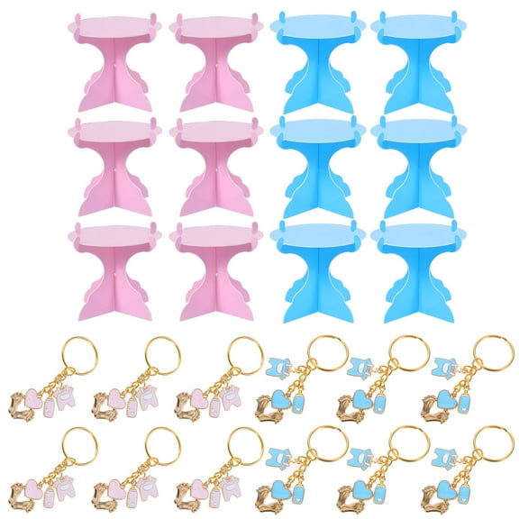 Gender Reveal Photo Props Baby Shower Table Centerpieces Mini Cupcake Stand