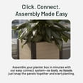 thumbnail image 5 of Tierra Verde 17-Inch x 17-Inch Flora Cube Planter Box for Patios or Decks, Khaki, 5 of 10