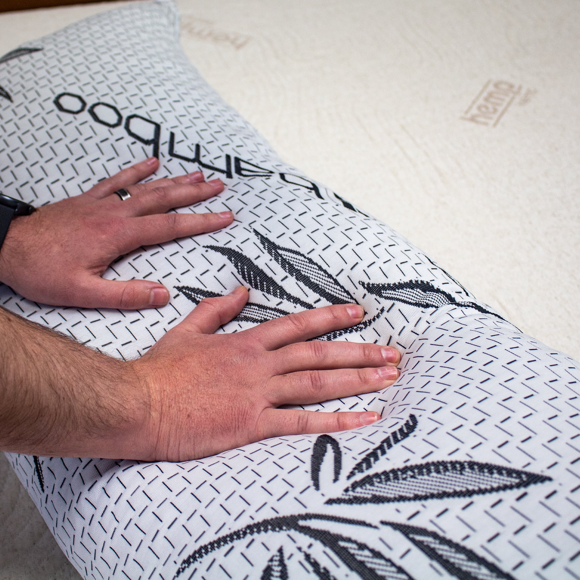LOUNJ Body Pillows, 20 x 54, Shredded Gel Memory Foam