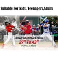 thumbnail image 4 of CureCalor Baseball Batting Tee, 27" to 43" Hitting Tee Ball Stand for Kids Teen Adult, 4 of 9