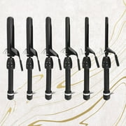 StyleCraft Stay-Temp Black Gold 5/8 Inch Professional Hair Curling Iron for All Hair Types, Adjustable Temperature, Black