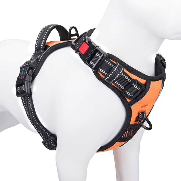 Arnés para perros PHOEPET Chaleco reflectante ajustable con clip frontal XS