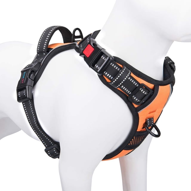 Arnés para perros PHOEPET Chaleco reflectante ajustable con clip frontal XS