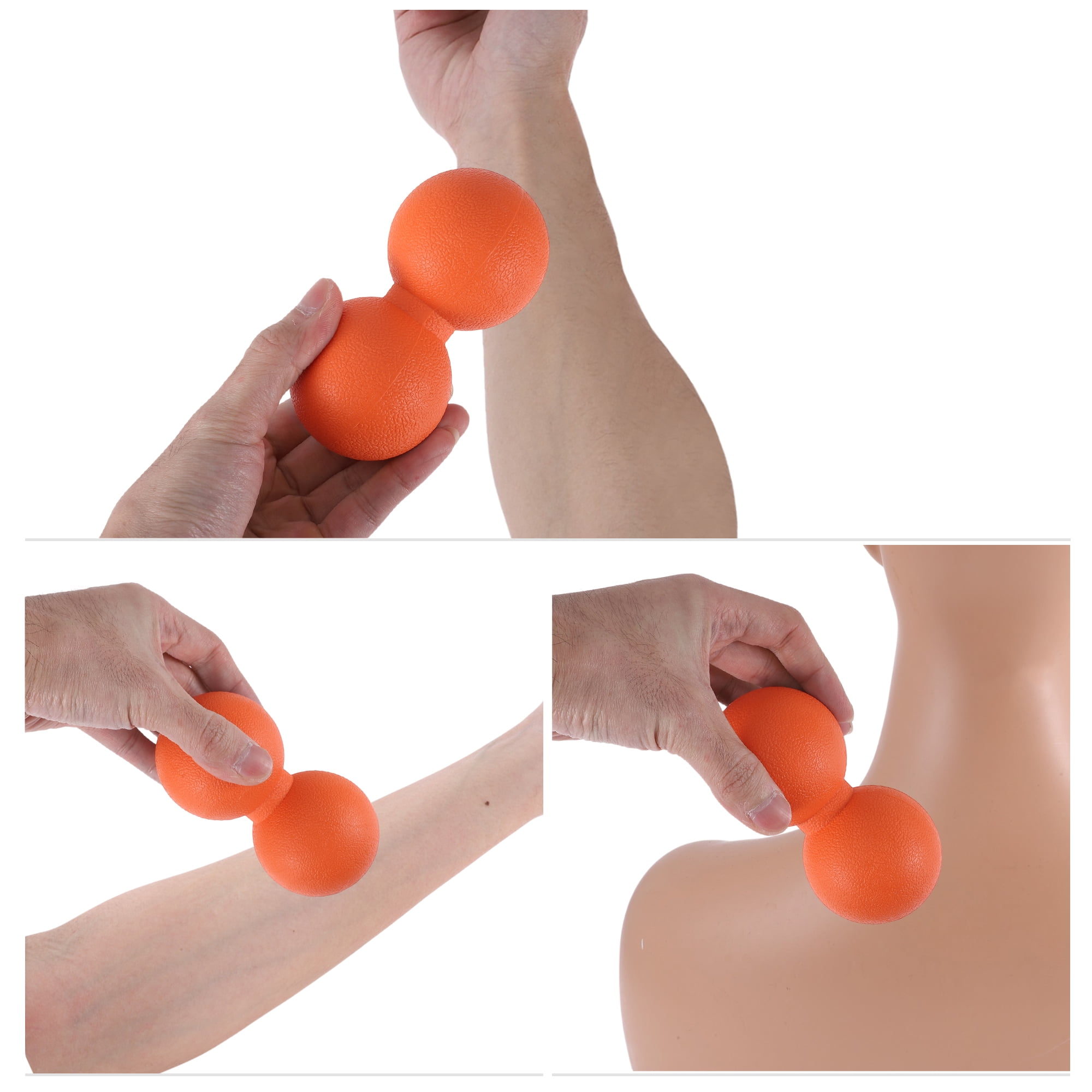 Unique Bargains Massage Ball Massager 4.76x2.56x2.56 1 Pc Macaron Orange