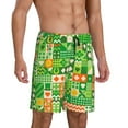 thumbnail image 2 of Fuzoiu St Patrick's Day6 Print Pajama Shorts for Men, Men's Pajama Bottoms,Mens Lounge Sleepwear,Pajama Pants with Pocket-Large, 2 of 6