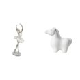 thumbnail image 1 of Figura De Porcelana De Bailarina A Caballo. Escultura Moderna De Una Bailarina. Adorno Creativo Para Escritorio, Ideal Para Dormitorio, Sala De Estar, Oficina, Entrada, Chimenea O Armario., 1 of 8