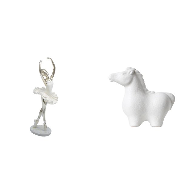 Figura De Porcelana De Bailarina A Caballo. Escultura Moderna De Una Bailarina. Adorno Creativo Para Escritorio, Ideal Para Dormitorio, Sala De Estar, Oficina, Entrada, Chimenea O Armario.