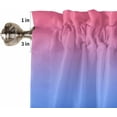 thumbnail image 5 of Pink Blue Ombre Kitchen Curtains Sets for Windows 36 Inch Length, Modern Abstract Art Aesthetics Rod Pocket Window Treatments Tier Curtains and Valances Set for Bedroom/Bathroom, 5 of 6