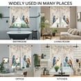 thumbnail image 3 of Birds Floral Swag Valances for Windows 2 Pack, Kitchen Window Curtains 36 Inch Length, Farmhouse Vintage Pink Flower Leaf Privacy Swag Curtains for Living Room/Bathroom with Rod Pocket 36"x36", 3 of 8