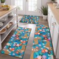 thumbnail image 2 of Basset Hound Dog and Flower-1 Kitchen Rugs Sets Of 3,Kitchen Runner Rugs Non Skid Washable,Decorative Kitchen Floor Mats for Kitchen,Sink,Laundry,17"x30"+ 17"x47" + 17"x59", 2 of 6