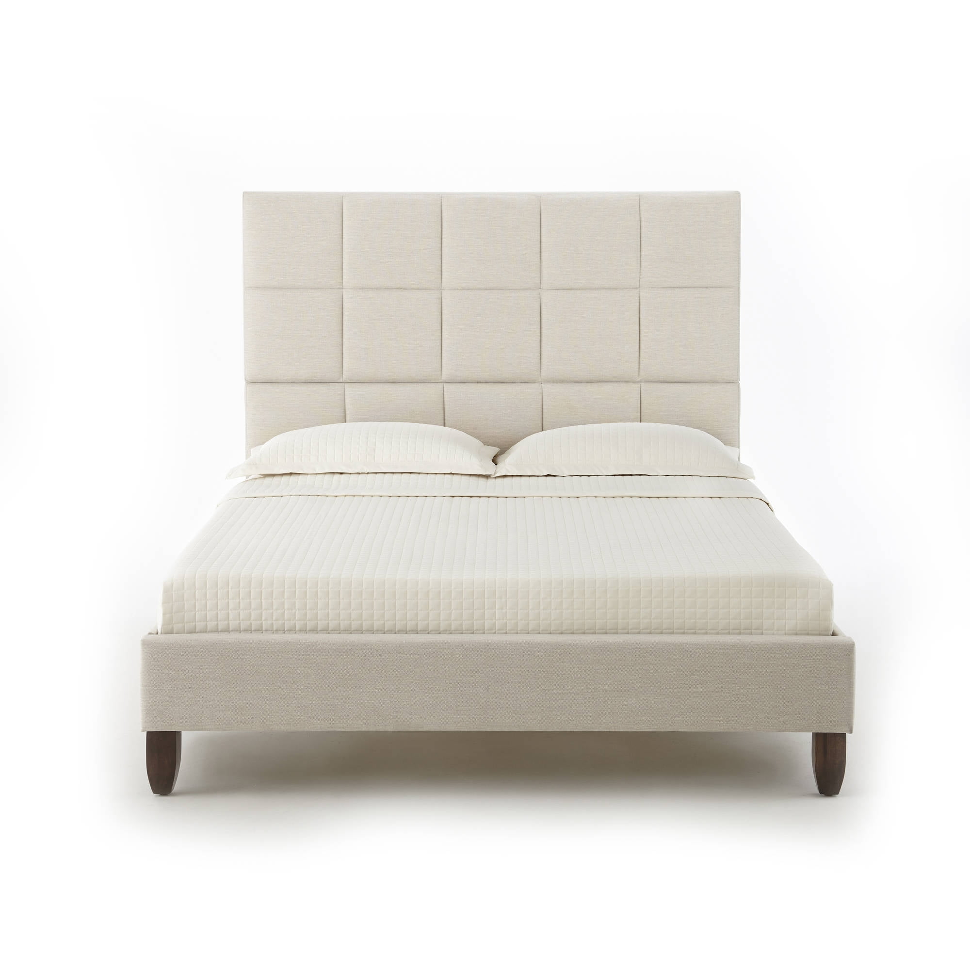 Premier Hope Queen Upholstered Platform Bed, Taupe