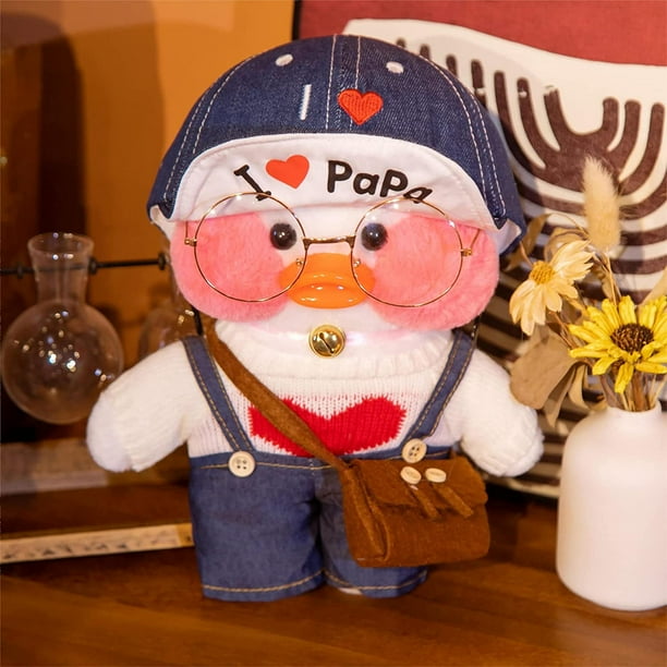 Xishao Peluche de pato de 12 pulgadas, juguete de peluche de pato para bricolaje, disfraz de muñeca de peluche para niños y niñas (pato encantador) Bonito pato Bonito pato Xishao Juguetes