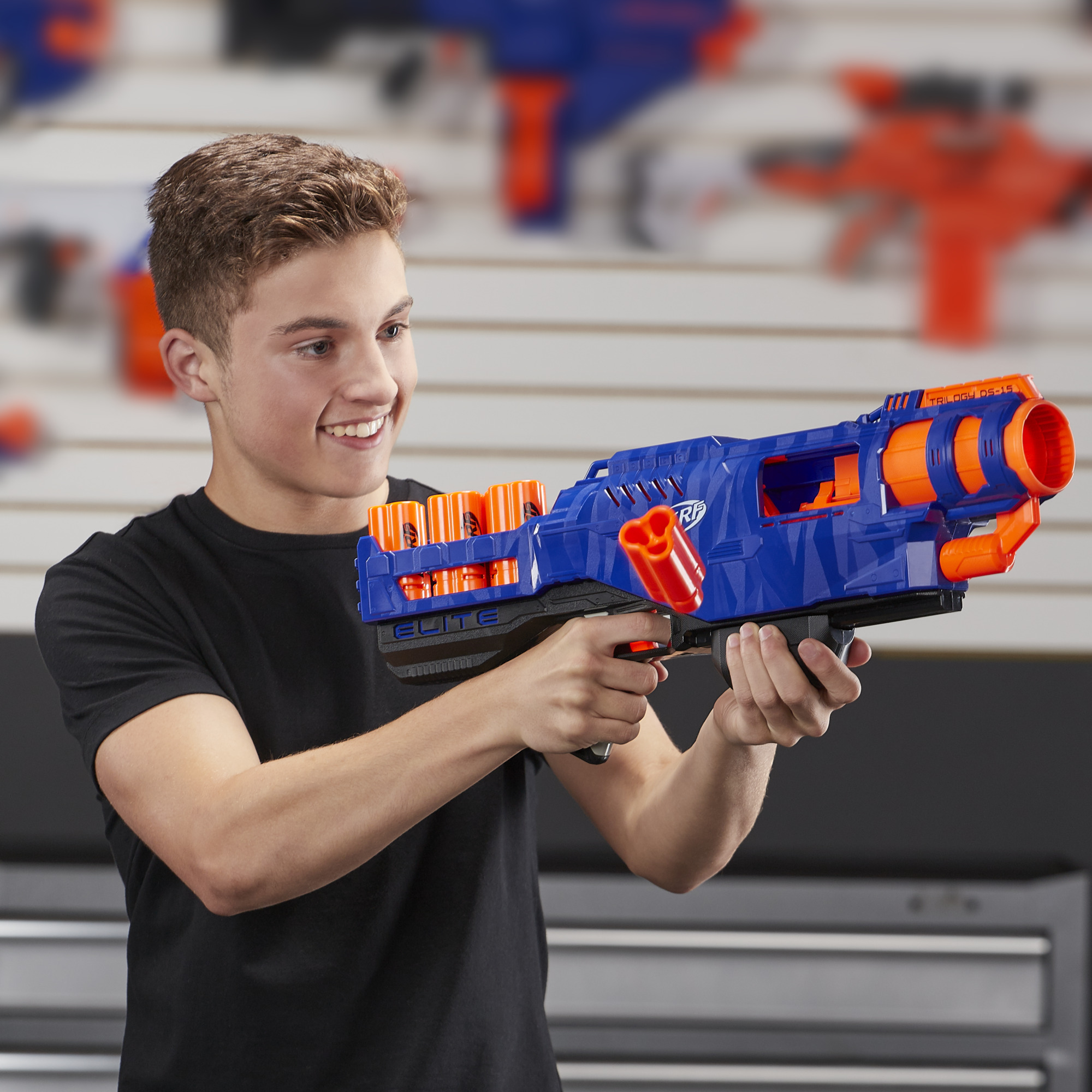 Trilogy DS-15 Nerf N-Strike Elite Toy Blaster with 15 Official Nerf Elite Darts and 5 Shells – For Kids, Teens, Adults - image 5 of 11