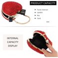 thumbnail image 6 of Mini Heart Shaped Purse,Valentines Purses and Handbags,Rhinestone Evening Purse Clutch for Womens, 6 of 6