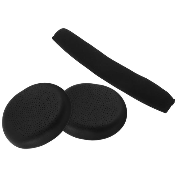 Baluue Universal Black Headset Ear Pad Covers Replacement Cushions Soft Comfortable for Gym Workouts and Extended Use