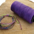 thumbnail image 4 of The Beadsmith Knot It Waxed Polyester Cord – Neon Purple Color – 0.7mm Diameter – Light Wax, 144 Meters (472 Feet) Per Spool – Make Jewelry, Macrame, Friendship Bracelets and DIY Crafts, 4 of 7