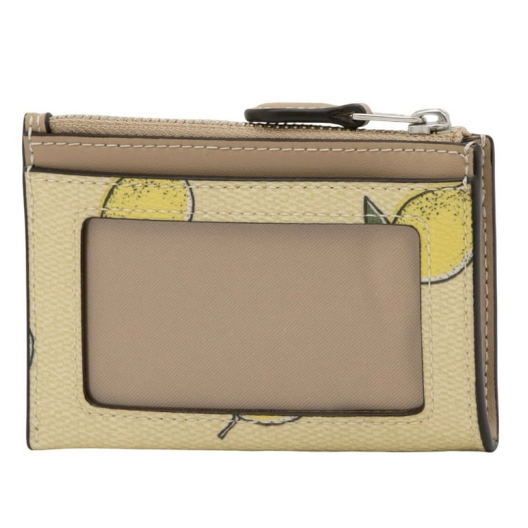 Coach Women's Mini Skinny Zip Id Card Case with Lemon Print