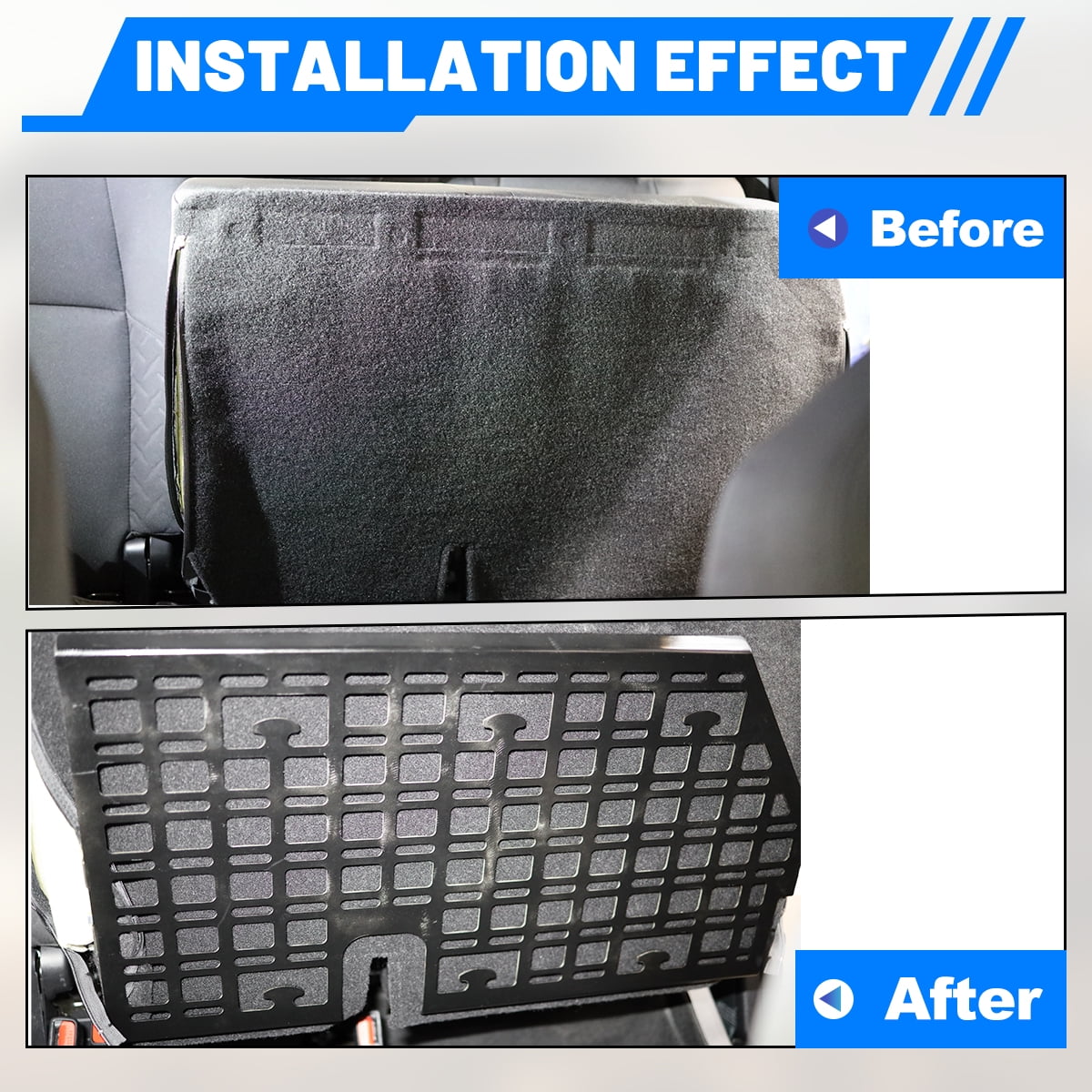 Molle Panels Fit for Toyota Tacoma 2024 2025 2026,Heavy Duty Steel Under the Rear Driver's Side Seat Molle Panels