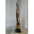 thumbnail image 5 of Nifao Unique Fluttering Gold Resin Statue on Marble Base – Home Decor Sculpture, 13"L x 7"W x 36"H, 5 of 11