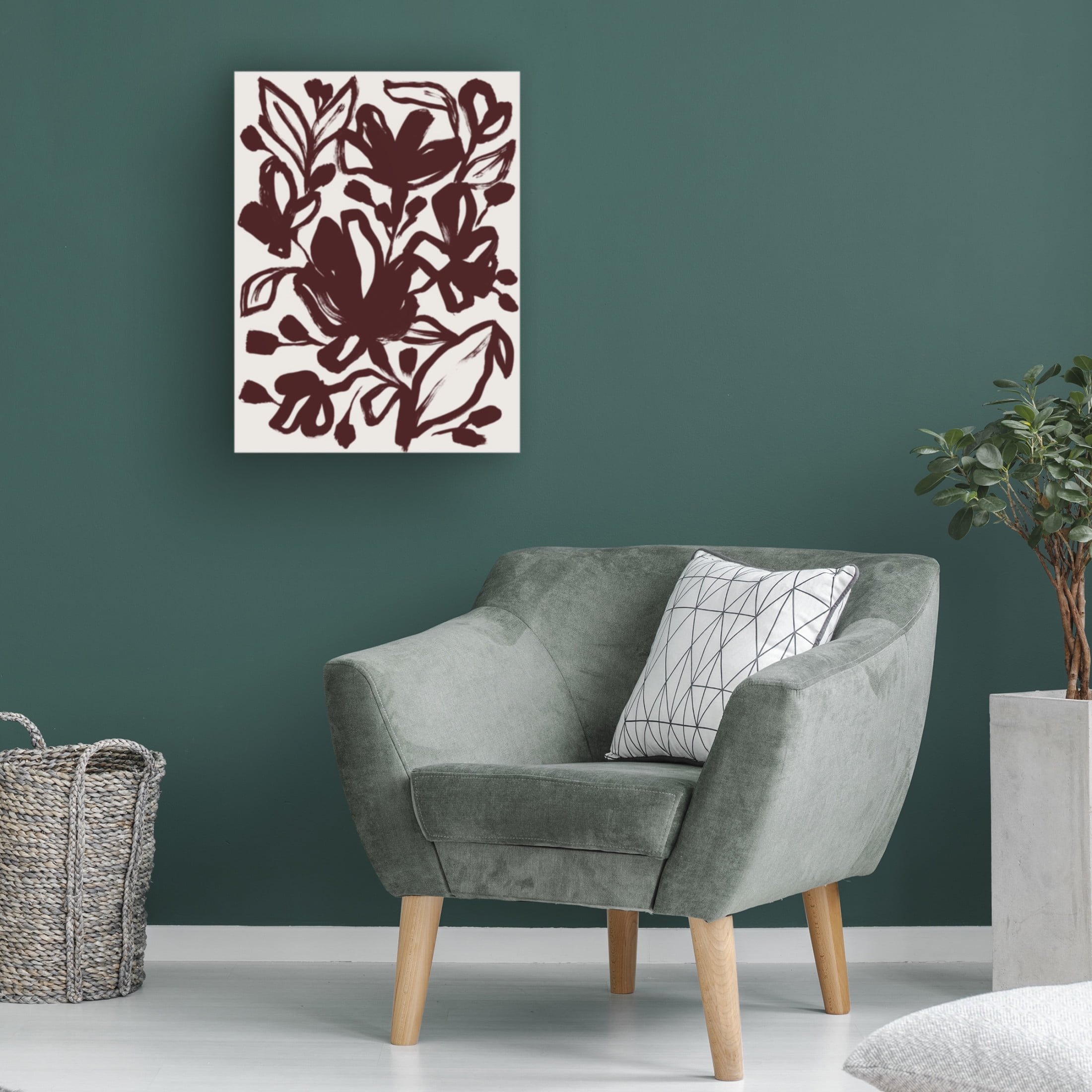 Trademark Fine Art June Erica Vess Oxide Floral I Canvas Wall Art