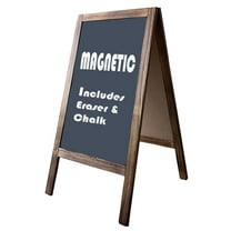 Tektrum Large Sturdy Vintage Rustic Wood Magnetic Double-Side Sign Board