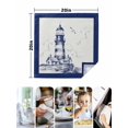 thumbnail image 5 of Lighthouse Cloth Napkins Washable Set of 6, Ocean Seagull Vintage Navy Blue Coastal Boat Reusable Dinner Table Napkins Cloth Bulk for Weddings Kitchen Restaurants Hotel Events Parties 20 x 20 Inch, 5 of 9