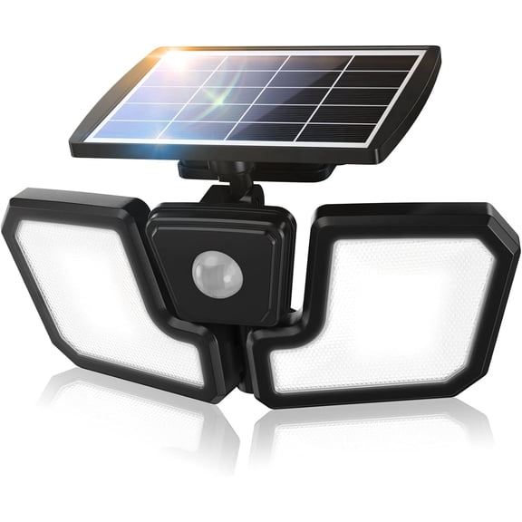 LEPOWER 1600LM Security Lights, Motion Sensor Outdoor Light IP65 Waterproof, 270° Wide Lighting Angle Security Lights Solar Powered, Sensitive PIR Motion Sensor for Yard, Porch, Garage