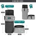 thumbnail image 3 of PetAmi Pet Food Travel Bag with 2x Dog Bowls for Pets, Heather Grey, 3 of 8