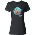 thumbnail image 3 of Inktastic Fort Lauderdale, Florida Swimming Sea Turtle with Bubbles Women's T-Shirt, 3 of 5