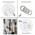 thumbnail image 5 of Abstract Gray Brown Bathroom Shower Curtains with 12 Hooks Polyester Waterproof Shower Curtain for Stalls and Bathtubs Oil Painting Simple Art Decorative Bathroom Privacy Curtain 36x78 Inches, 5 of 8