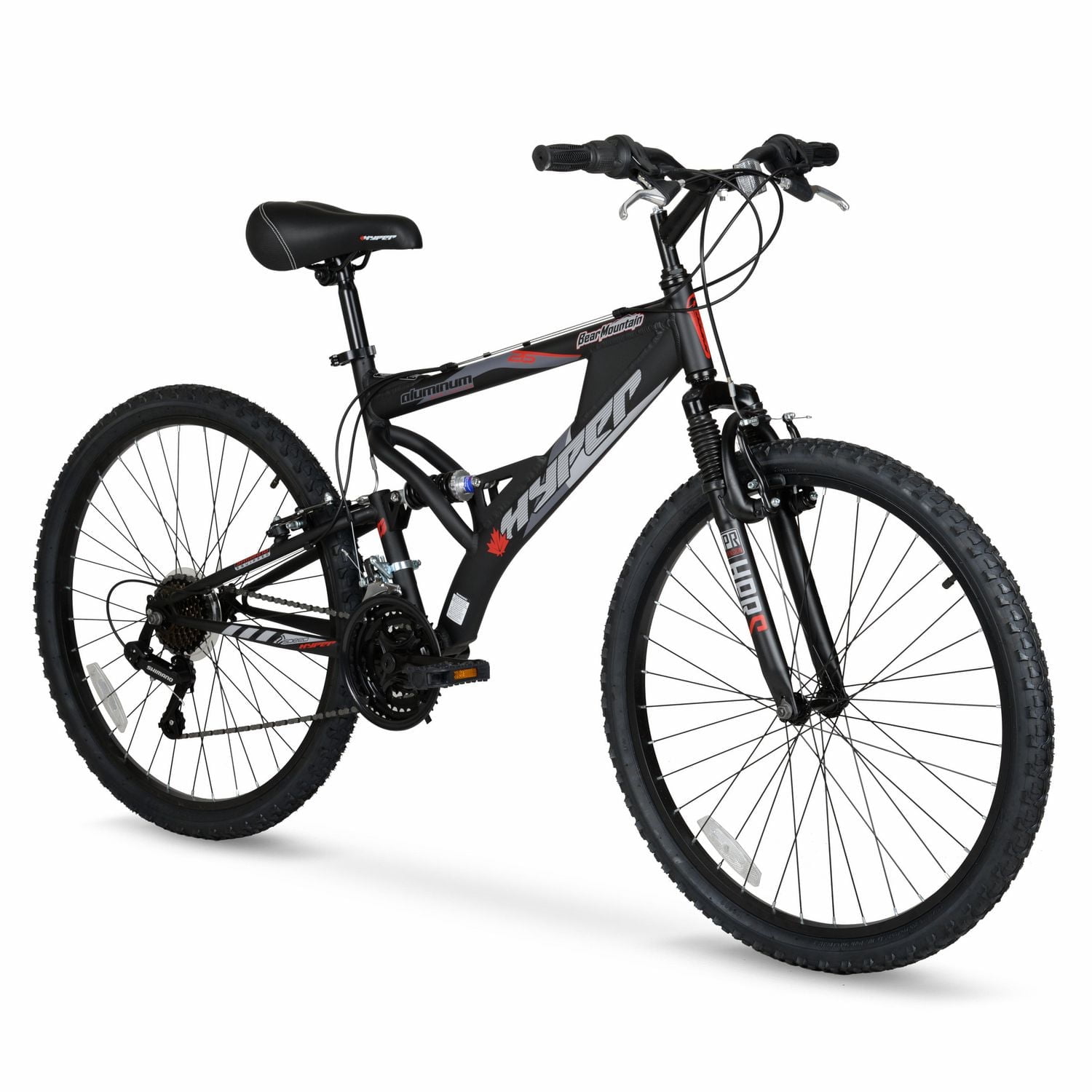 26" Hyper Bicycles Bear Mountain Full Suspension Men's Aluminum Mountain Bike