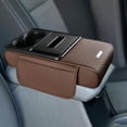 thumbnail image 1 of Kuntesetty Car Armrest Box Pad Front Seat Practical Premium Anti Scratch Console Organizer coffee, 1 of 10